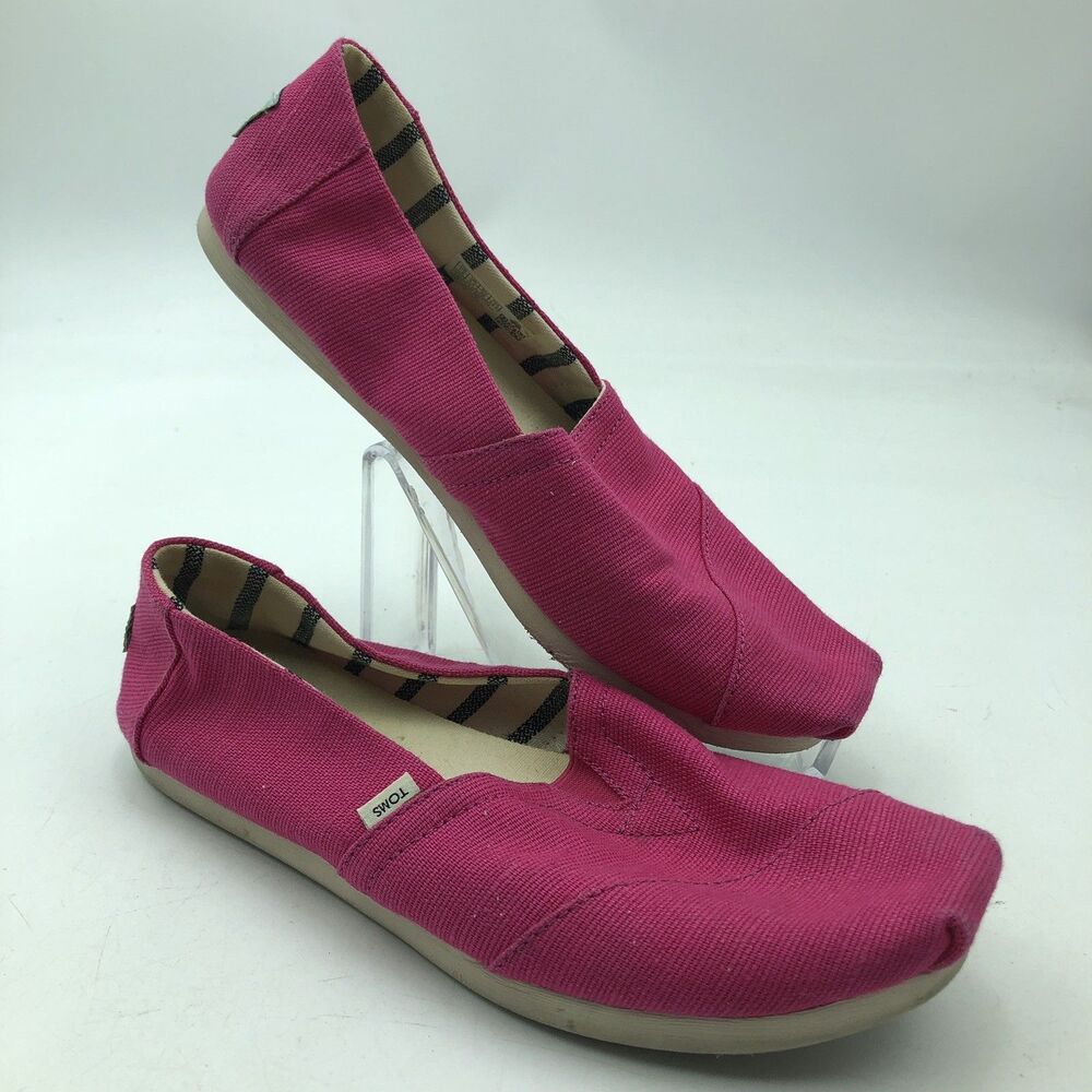 TOMS Classic Alpargatas Women's Canvas Shoes Pink 7.5